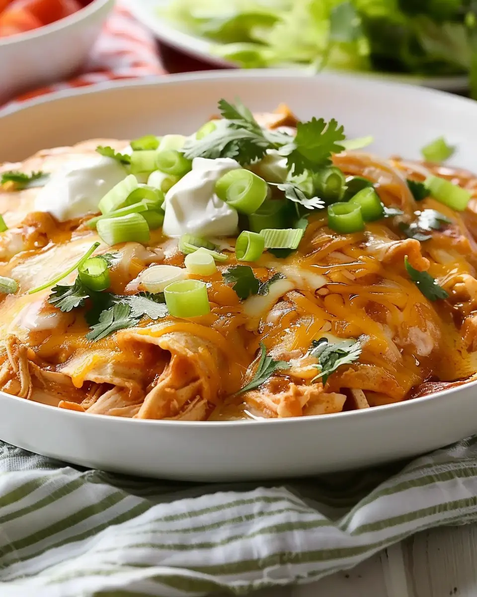 Slow Cooker Chicken Enchilada Casserole: Easy and Indulgent Comfort Food