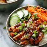 Sticky Chicken Rice Bowls