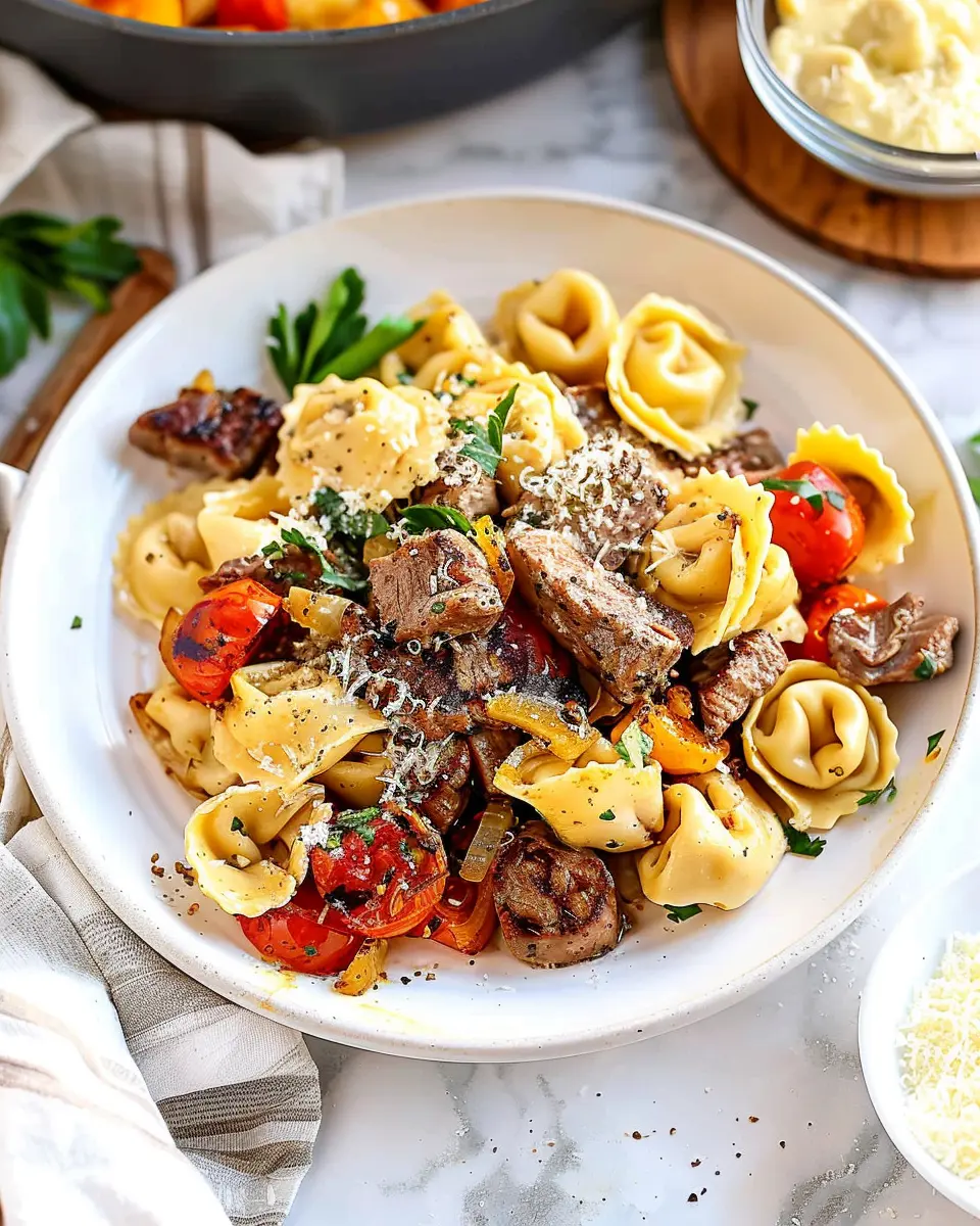 Garlic Parmesan Steak Tortellini: A Deliciously Cozy Dinner Option