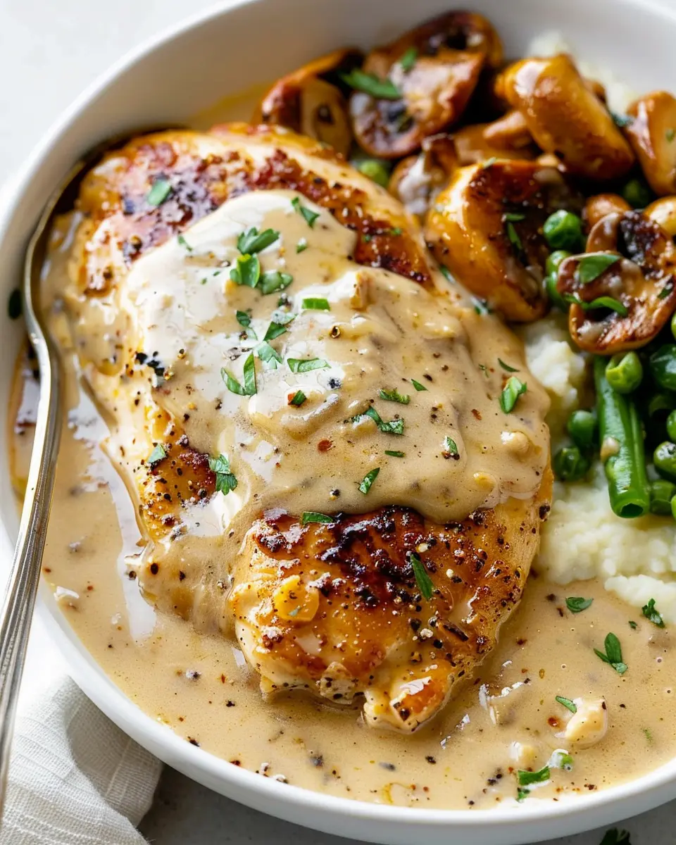 Creamy Garlic Chicken with Turkey Bacon: A Delightfully Easy Dish