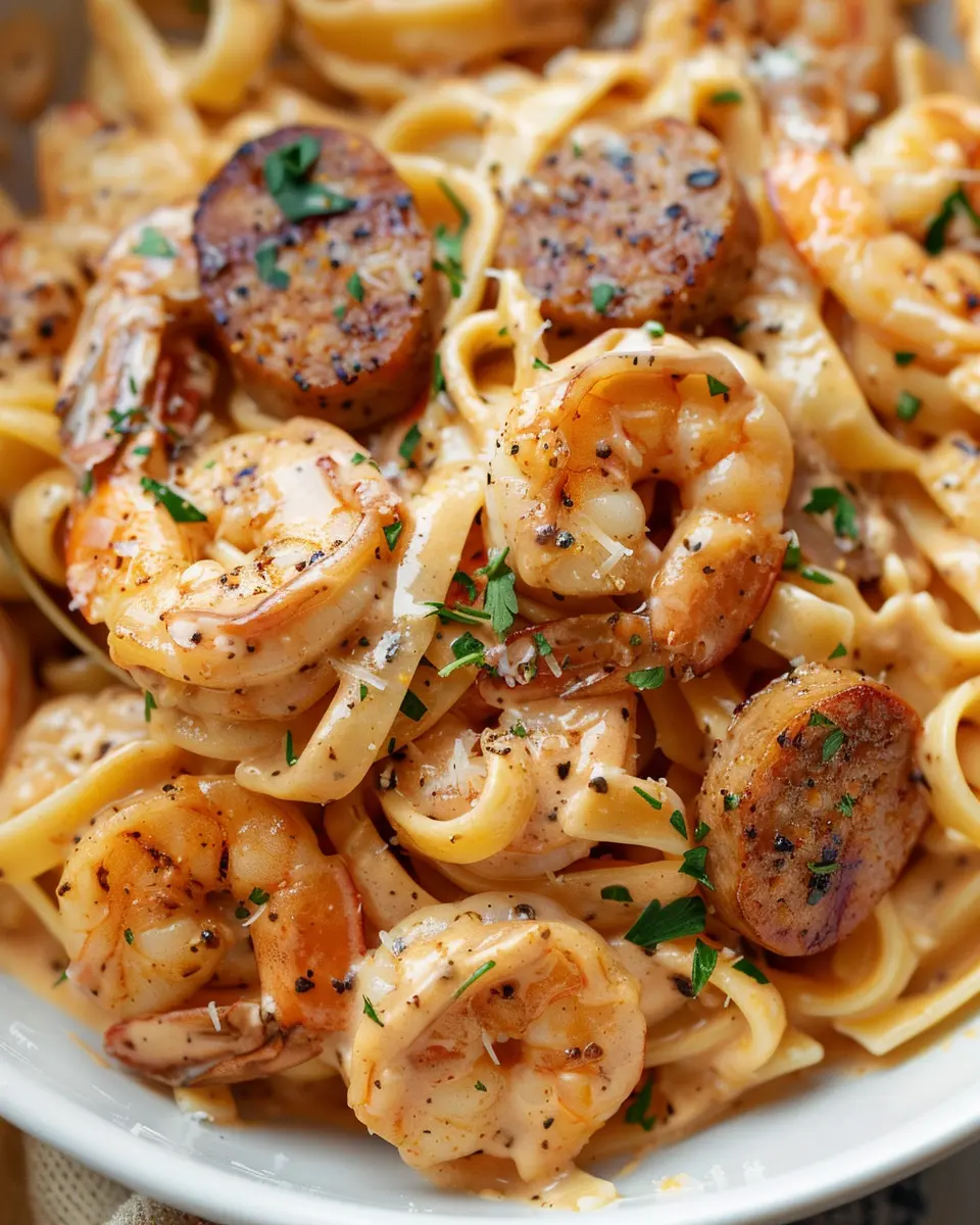 Creamy Cajun Shrimp and Sausage Pasta: Easy Family Favorite Recipe