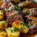 Slow Cooker Steak Cheddar Potato
