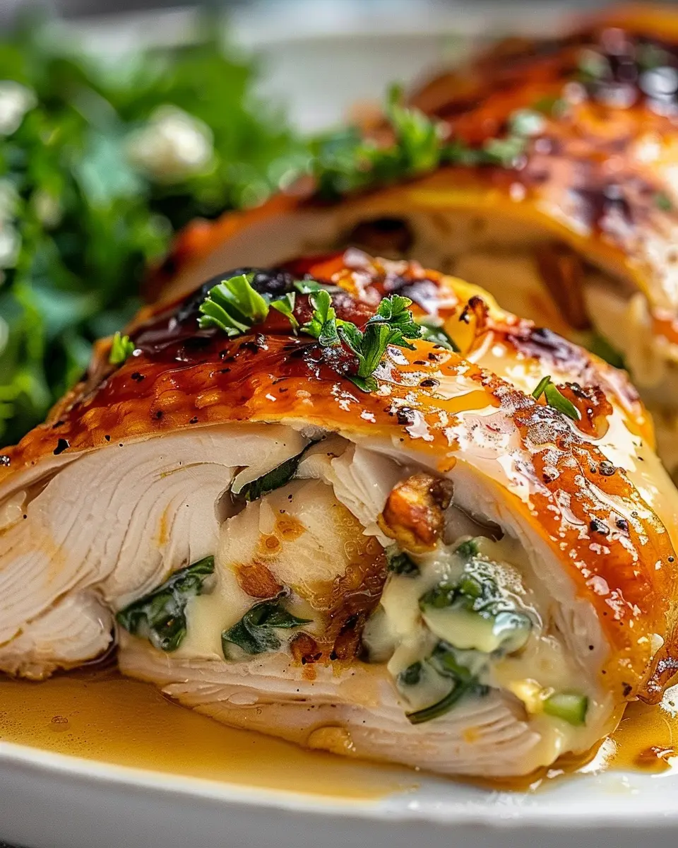 Ruth’s Chris Stuffed Chicken: Juicy Turkey Bacon &amp; Chicken Ham Delight