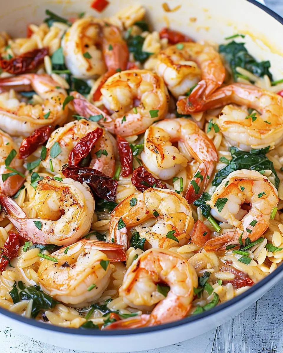 Prawn Orzo with Sun-Dried Tomatoes: A Deliciously Easy Dish