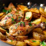 Garlic Chicken and Potatoes Skillet