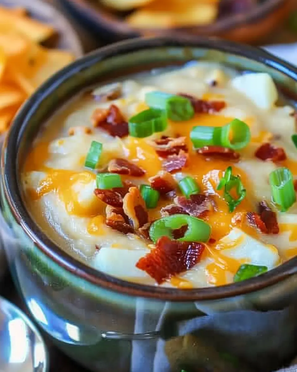 Crock Pot Loaded Baked Potato Soup: Hearty Turkey Bacon Delight