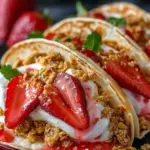 Strawberry Crunch Cheesecake Tacos