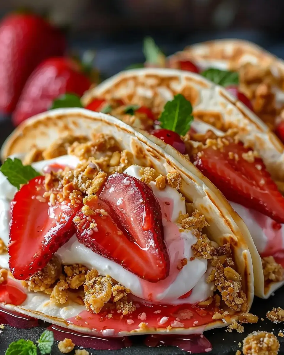 Strawberry Crunch Cheesecake Tacos: A Delightfully Easy Treat