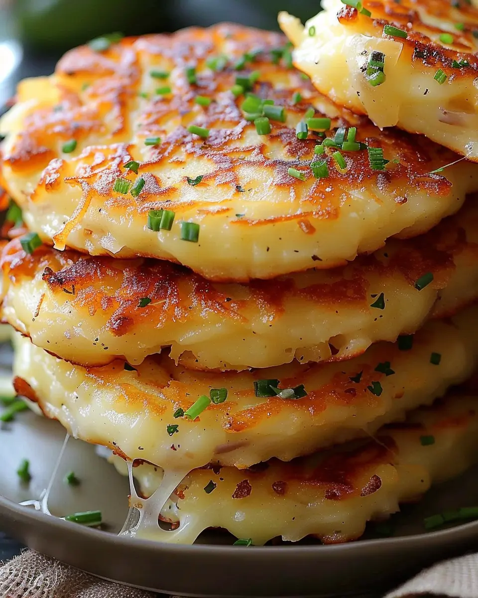Potato and Onion Cheese Pancakes: Easy, Irresistibly Cheesy Delight