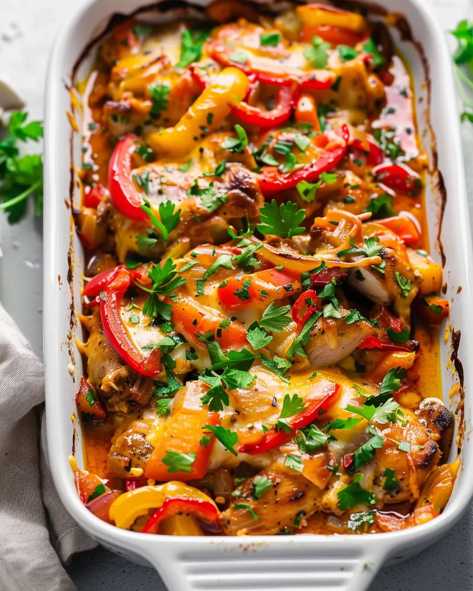 Fajita Chicken Casserole: Easy and Flavorful Weeknight Delight
