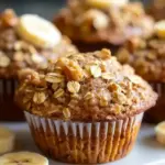 Healthy Banana Oatmeal Muffins