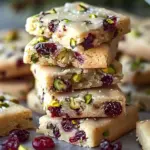 Cranberry Pistachio Shortbread Cookies