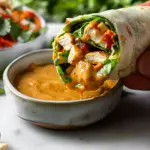 Thai Chicken Wraps with Peanut Sauce