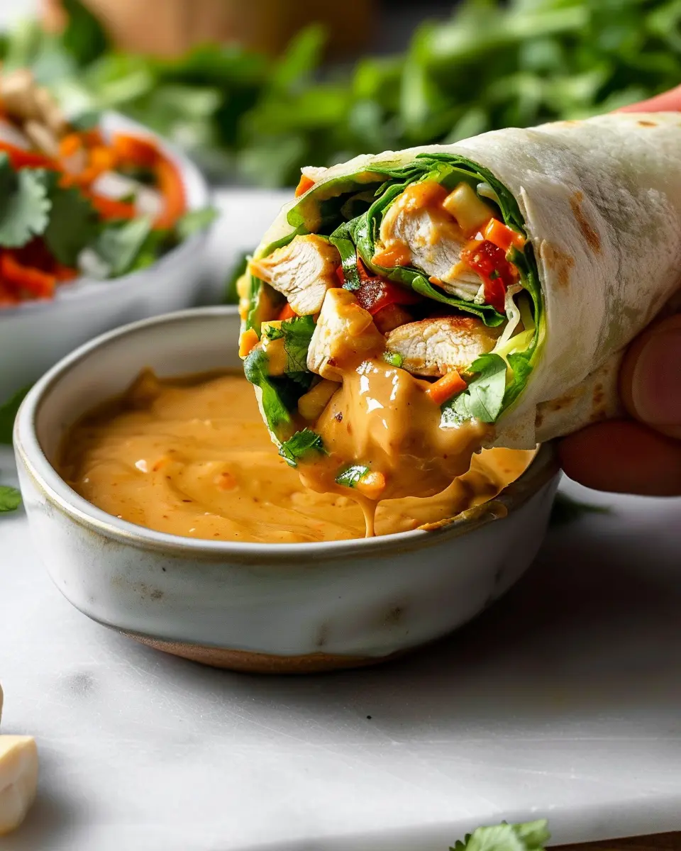Thai Chicken Wraps with Peanut Sauce: Easy &amp; Flavorful Delight
