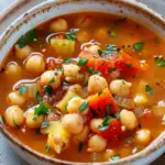 Easy Mediterranean Style Chickpea Soup Recipe