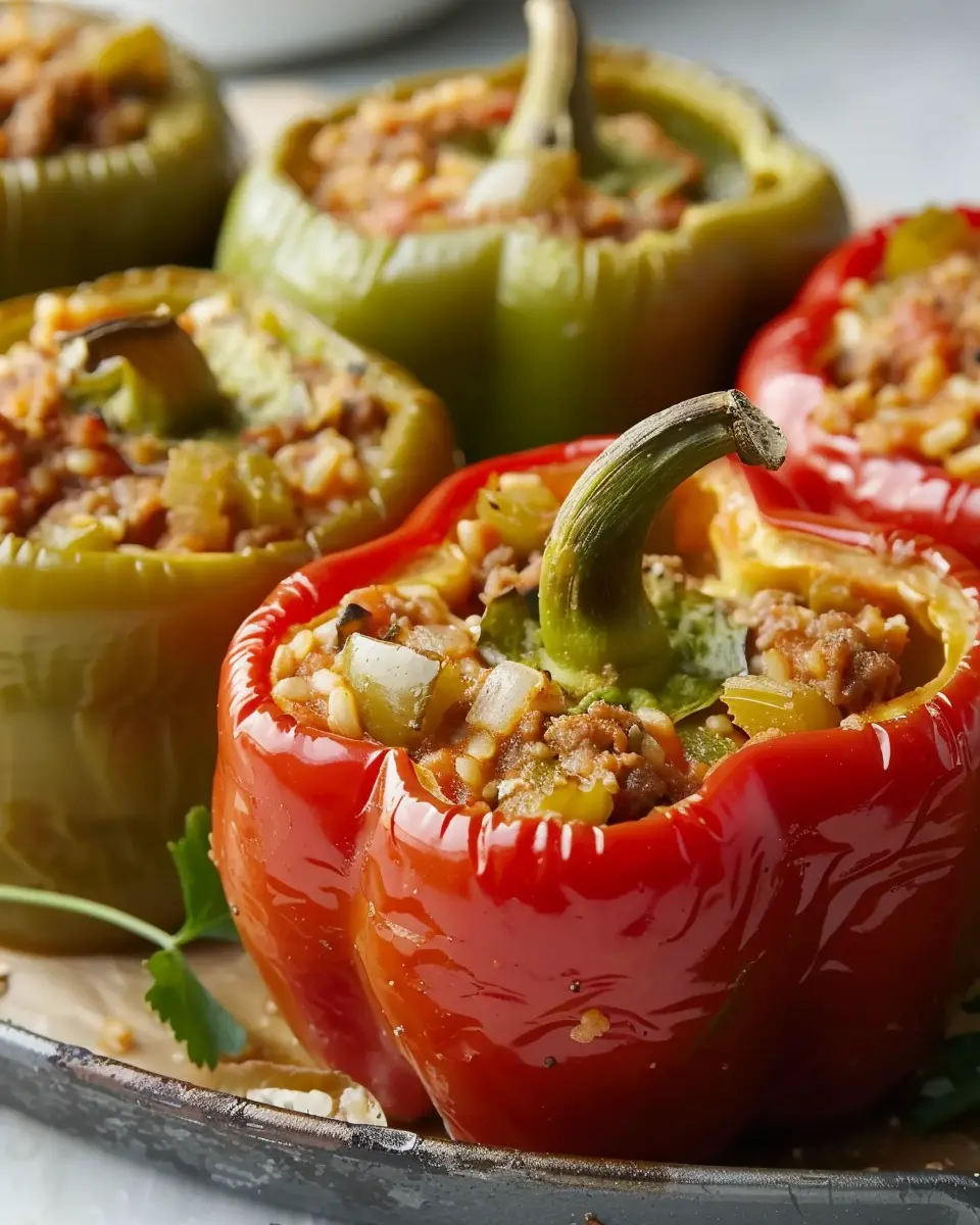 Slow Cooker Stuffed Peppers: Easy Recipe with Turkey Bacon and Beef
