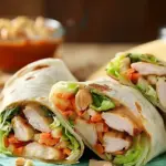Thai Peanut Chicken Wrap