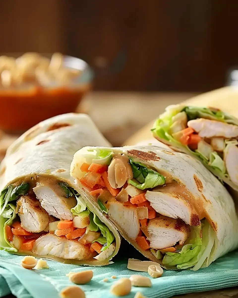 Thai Peanut Chicken Wrap: Easy &amp; Flavorful Lunch Idea to Savor