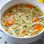 Lemon Chicken Orzo Soup