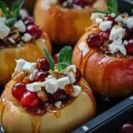 Baked Apples with Feta, Honey, and Cranberries