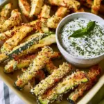 Baked Zucchini Fries With Herby Feta Dip
