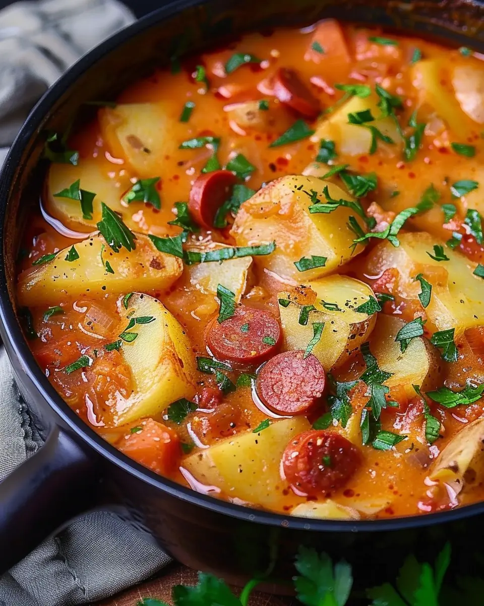 Spanish Potato and Chorizo Soup: Easy Comfort in Every Spoonful