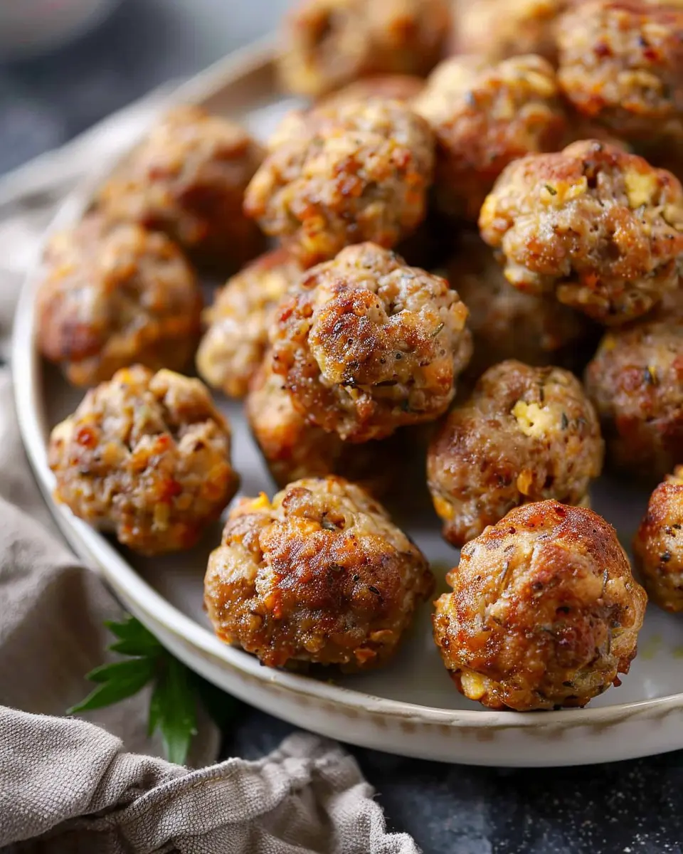 Cream Cheese Sausage Balls with Turkey Bacon: Easy Comfort Food