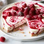 Raspberry Swirl No-Bake Cheesecake