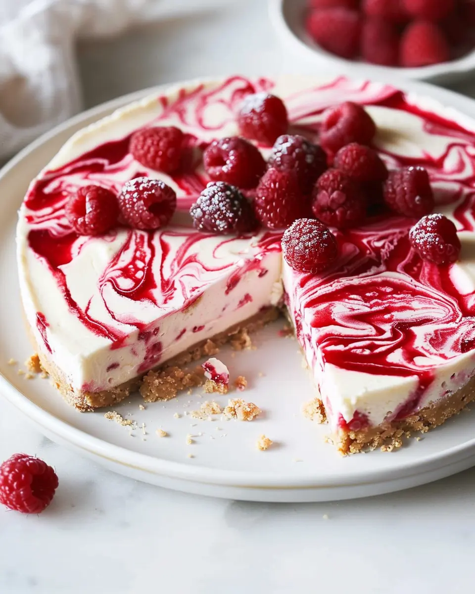 Raspberry Swirl No-Bake Cheesecake: Your Easy, Indulgent Delight