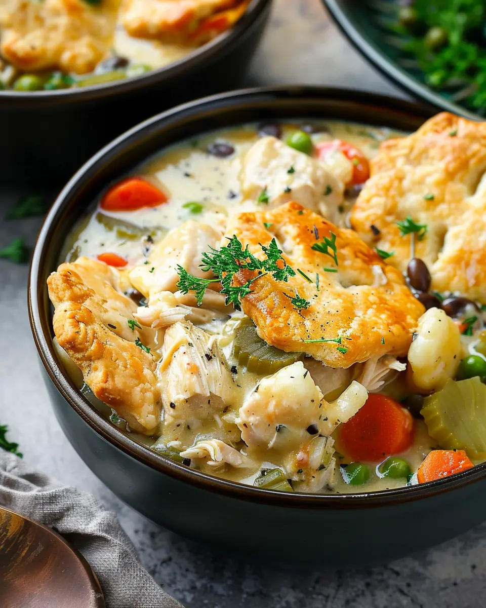Chicken Pot Pie Soup: Easy Comfort with Turkey Bacon Delight