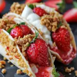 Strawberry Crunch Cheesecake Tacos