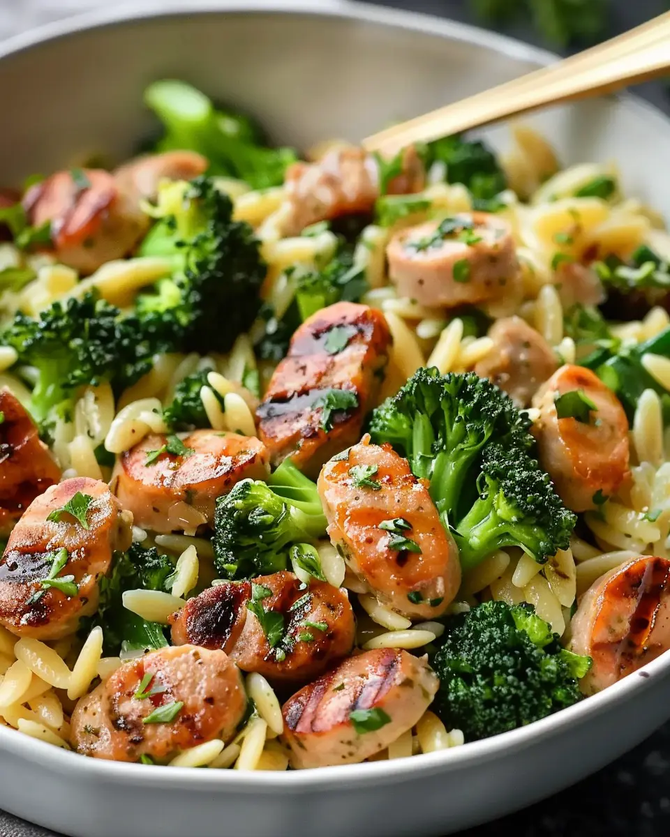 Chicken Sausage and Broccoli Orzo: A Quick, Delicious Meal