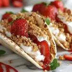 Strawberry Crunch Cheesecake Tacos