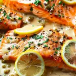 Creamy Lemon Garlic Salmon Piccata