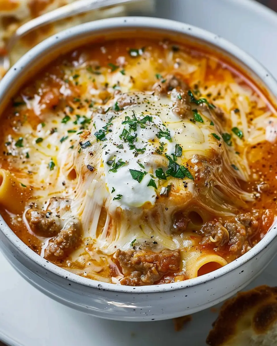 Extra Cheesy Creamy Lasagna Soup Your Family Will Love