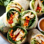 Thai Chicken Wraps with Peanut Sauce