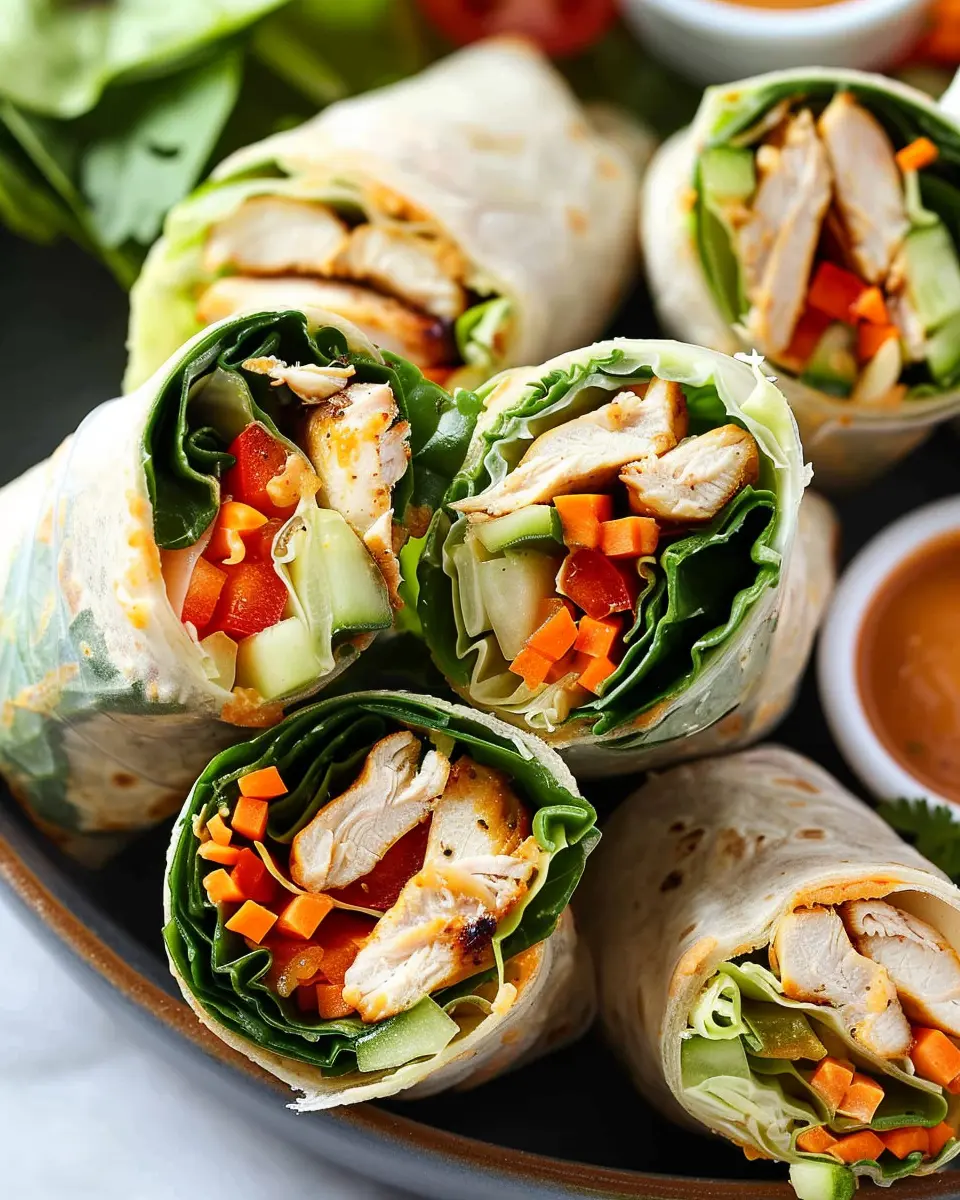 Thai Chicken Wraps with Peanut Sauce: A Juicy Homemade Delight