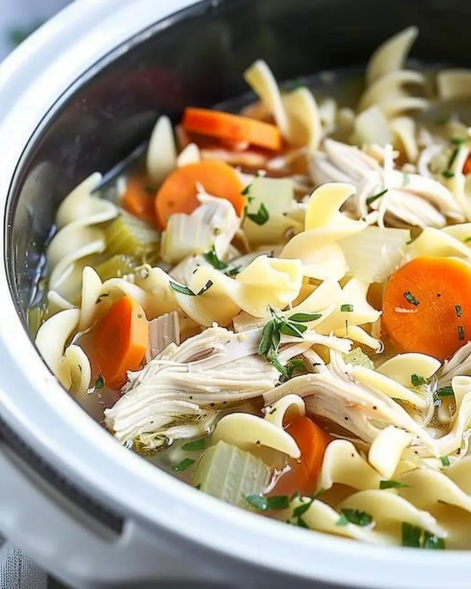 Slow Cooker Chicken Noodle Soup: Easy Comfort in Every Bowl