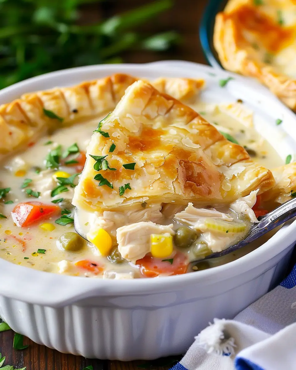 Chicken Pot Pie Soup Recipe with Turkey Bacon for Cozy Nights