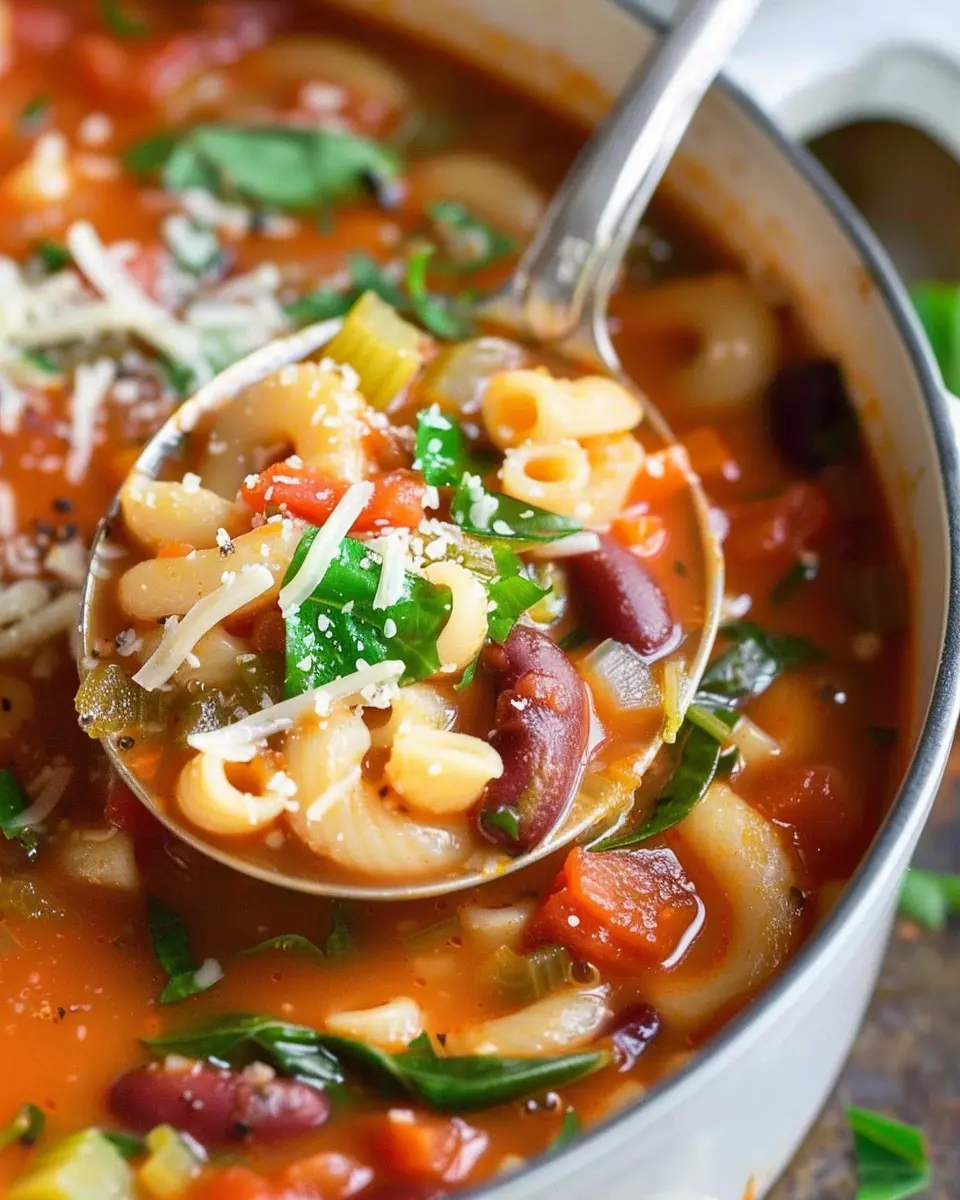Classic Minestrone Soup: A Hearty Twist with Turkey Bacon and Chicken Ham