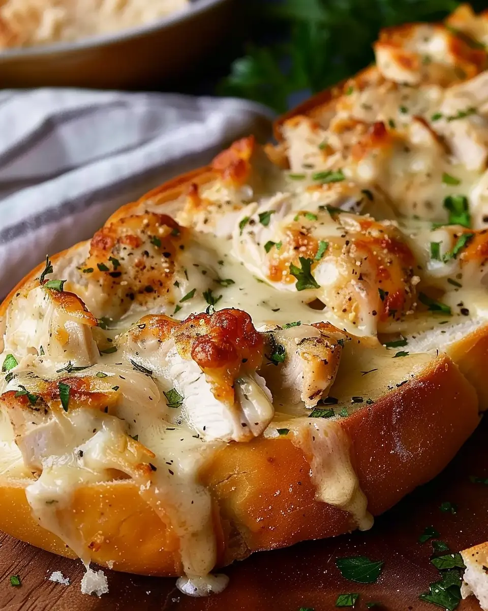 Chicken Alfredo Garlic Bread: The Best Comfort Food Delight