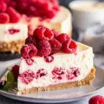No Bake Raspberry and White Chocolate Cheesecake