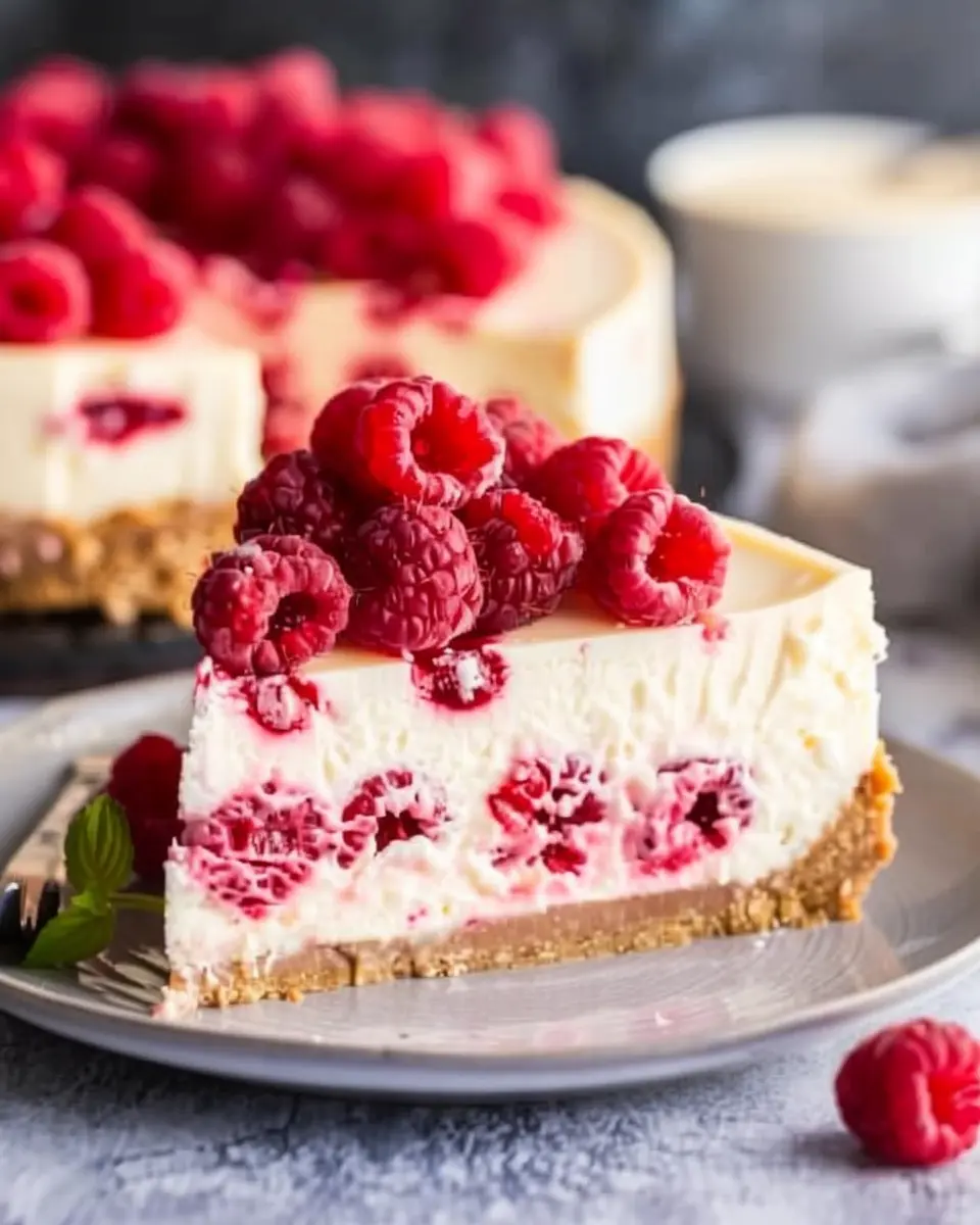 No Bake Raspberry and White Chocolate Cheesecake Delight for Everyone