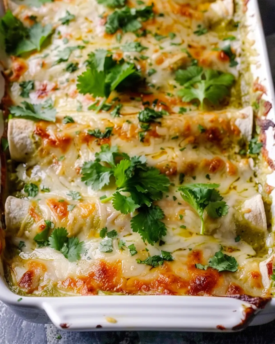 Creamy Green Chile Chicken Enchiladas: Easy and Delicious Homemade Delight
