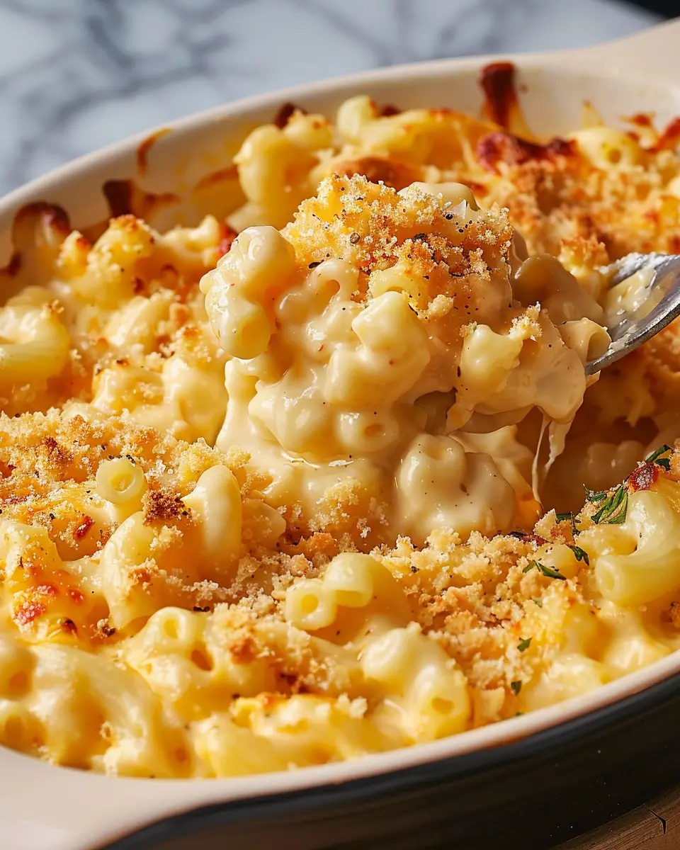 Homemade Mac Cheese: Indulgent Comfort with Turkey Bacon &amp; Chicken Ham