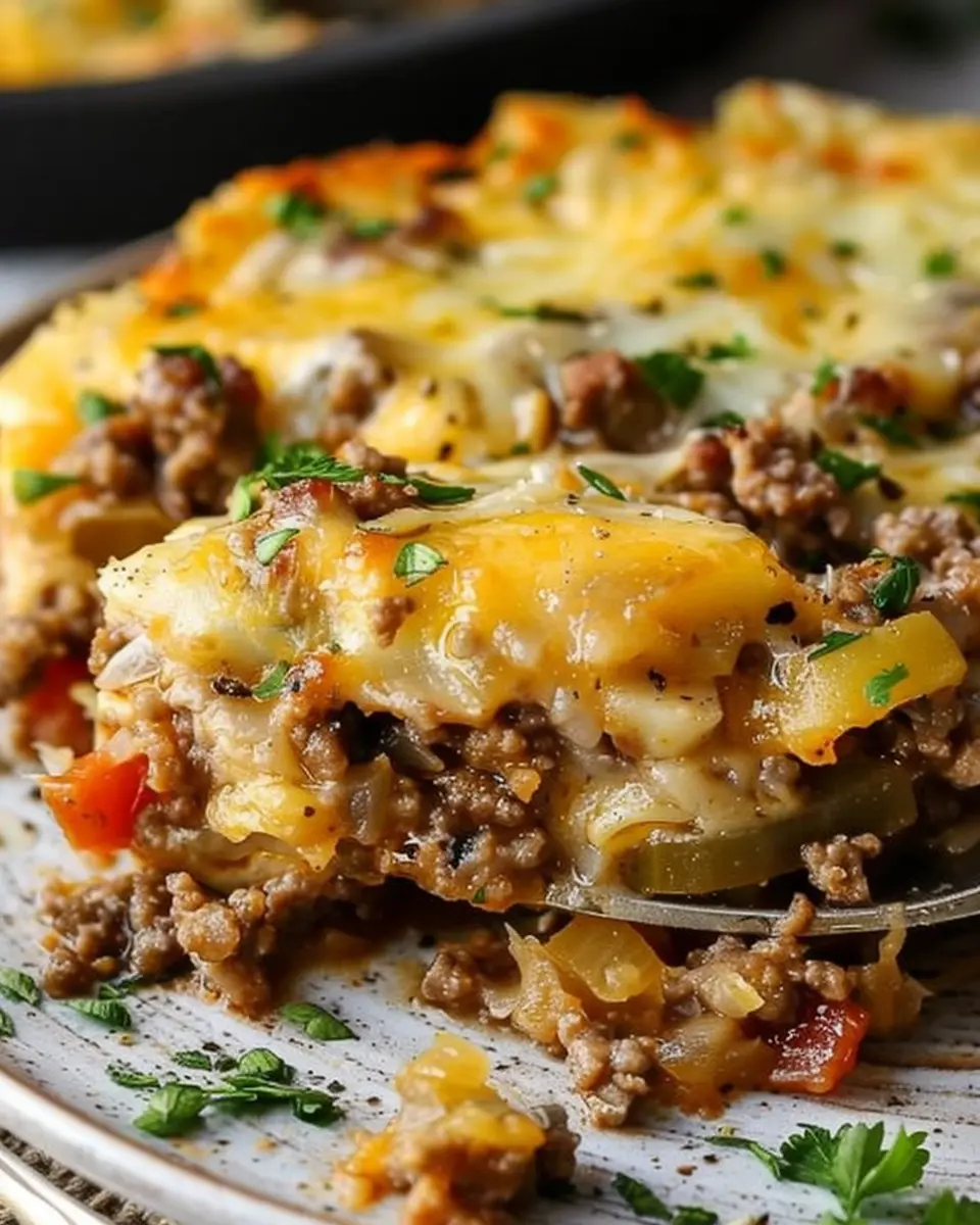 Hobo Casserole: Easy Comfort Dish with Turkey Bacon and Chicken Ham