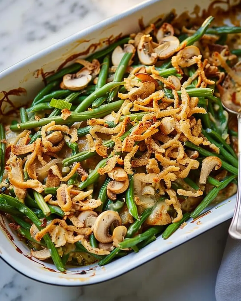 Vegan Green Bean Casserole: The Best Comfort Food with Turkey Bacon