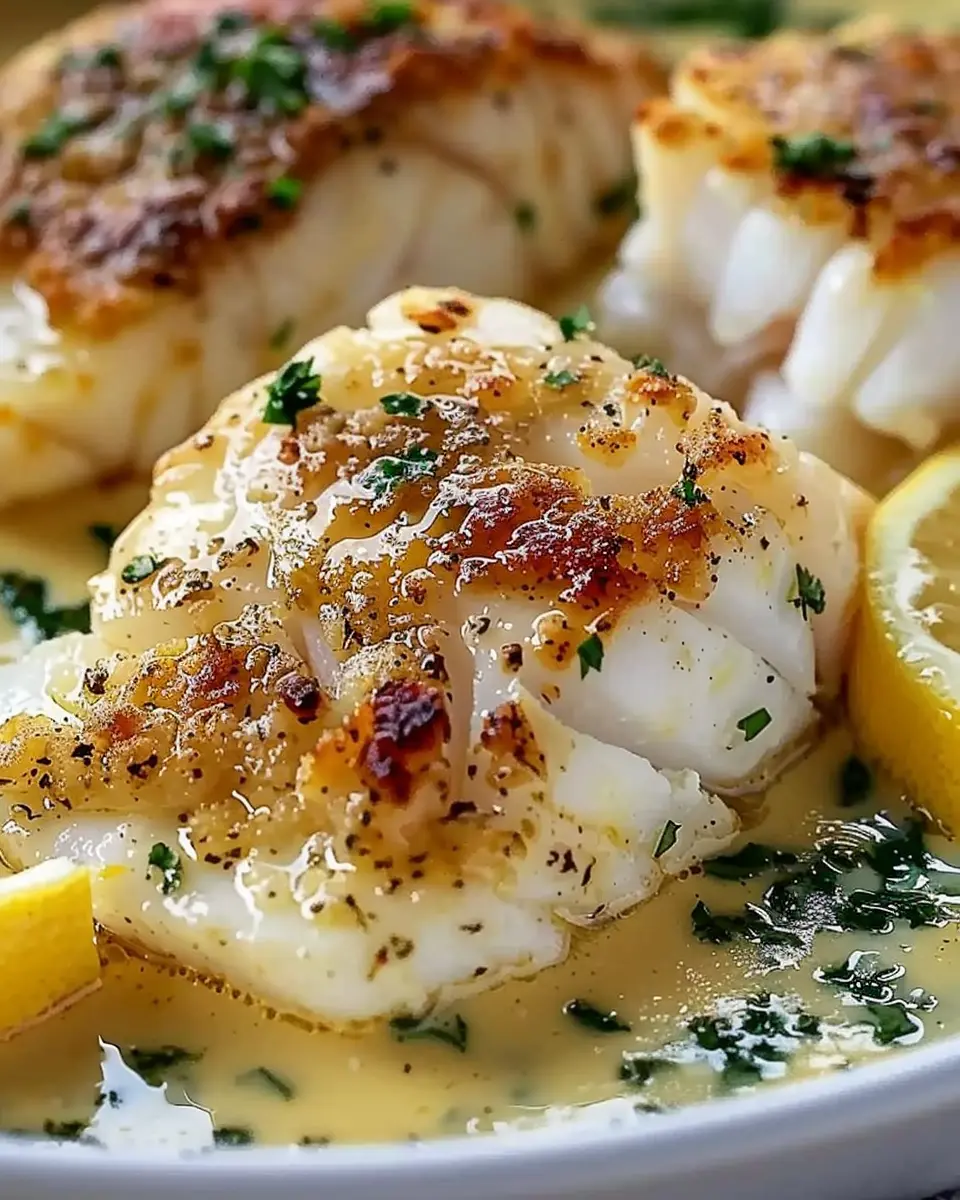 Tasty Baked Cod in Coconut Lemon Cream Sauce: A Flavorful Delight