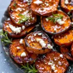 Roasted Sweet Potato Rounds with Honey & Feta
