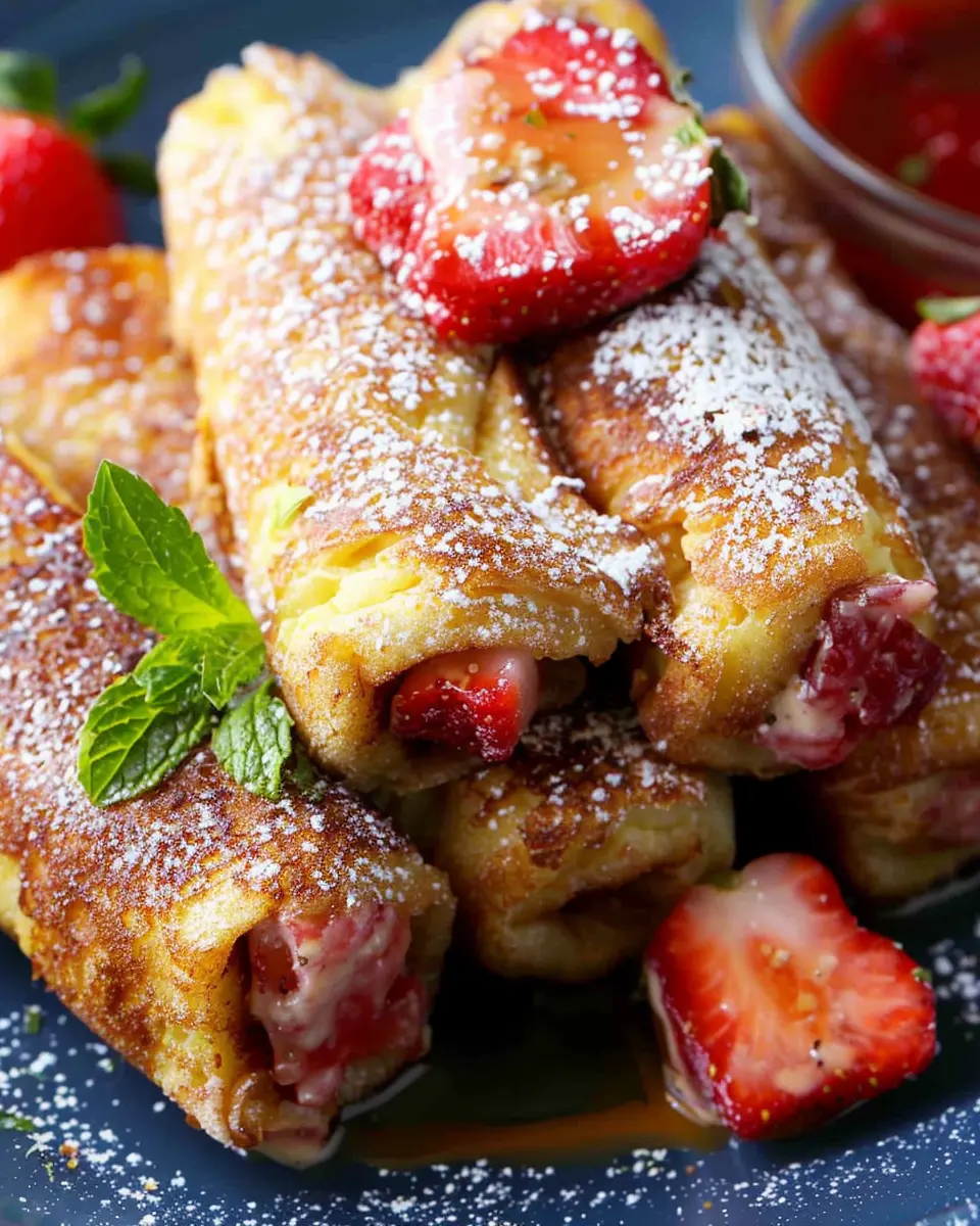 French Toast Roll-Ups: Easy Indulgence with Turkey Bacon and Chicken Ham